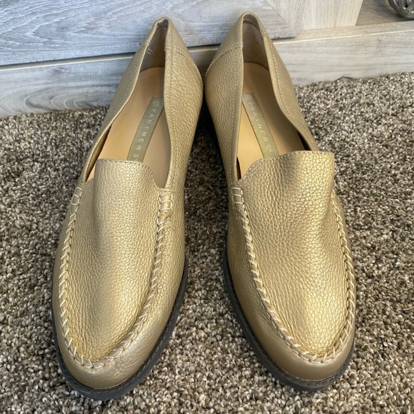 Partners Brazil Luscious Gold Leather Comfort Driver Moccasin Loafer 8.5 - Picture 1 of 10
